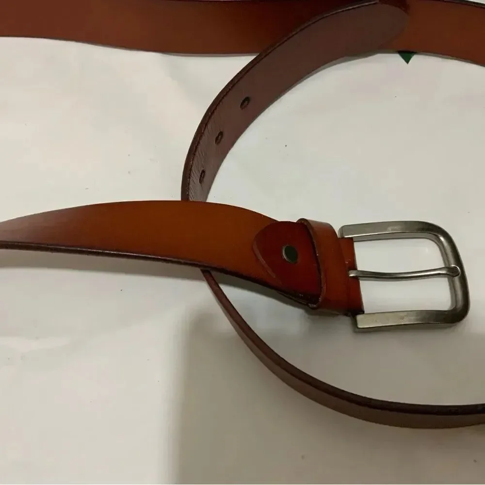 New TONLY MONDERS Belt Men’s sz 48 Brown Leather length: 60” buckle included